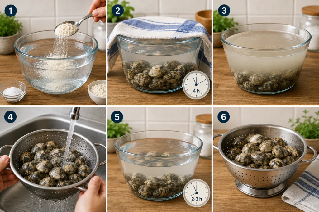 How to clean clams?