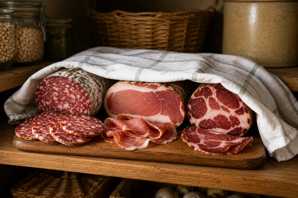 Preserving cured meats…