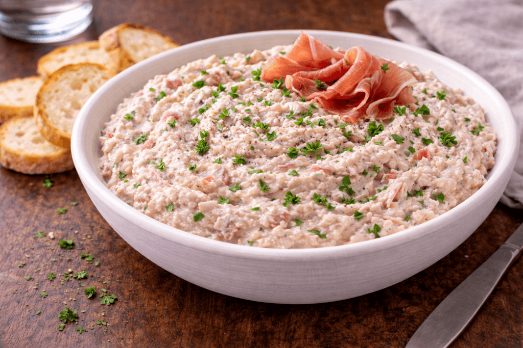 Mousse di ricotta e prosciutto crudo