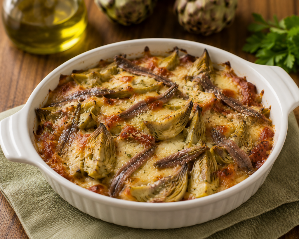 Parmigiane ai carciofi e acciuga