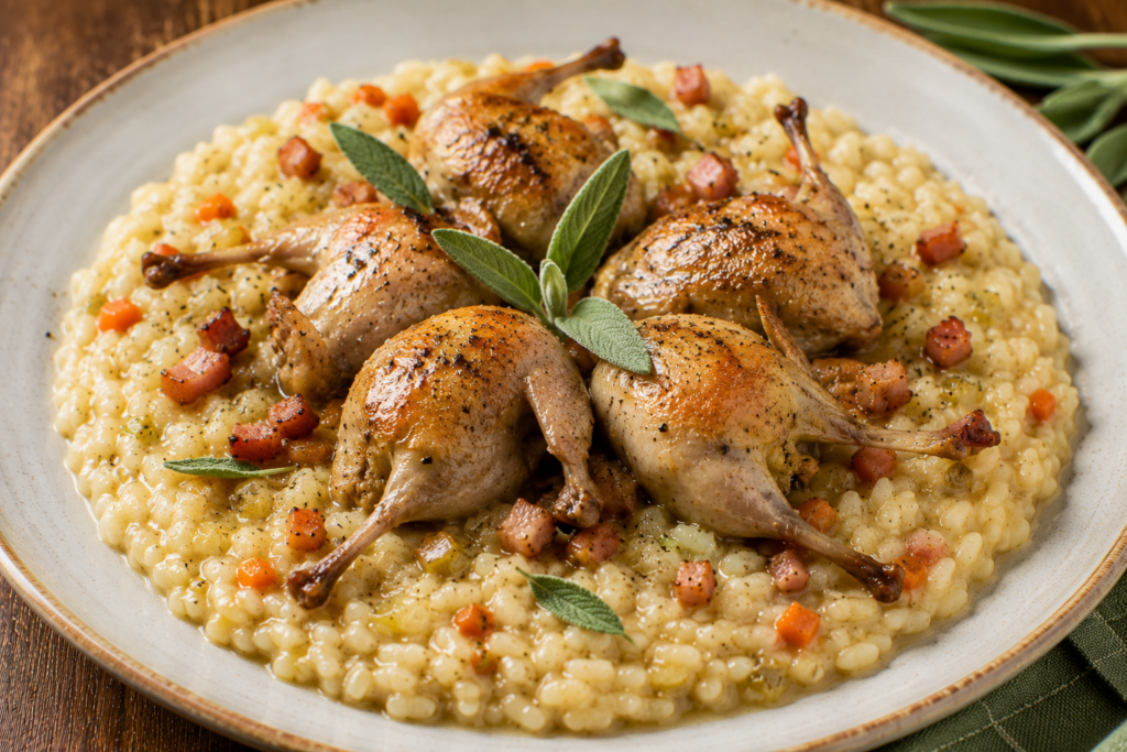 Risotto con quaglie