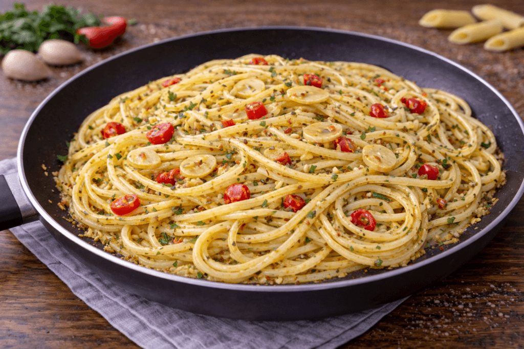 Spaghetti aglio, olio e peperoncino