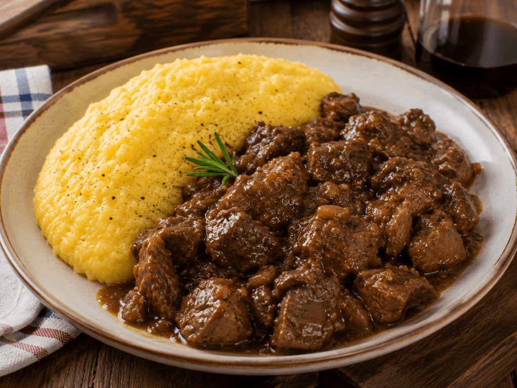 Bruscitt con polenta