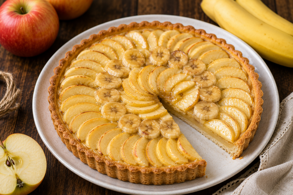 Crostata di mele e banane