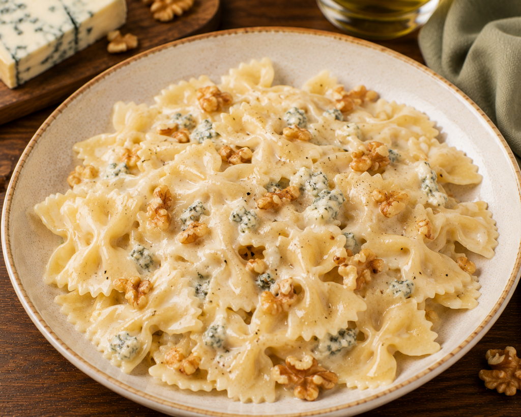 Farfalle al gorgonzola e noci