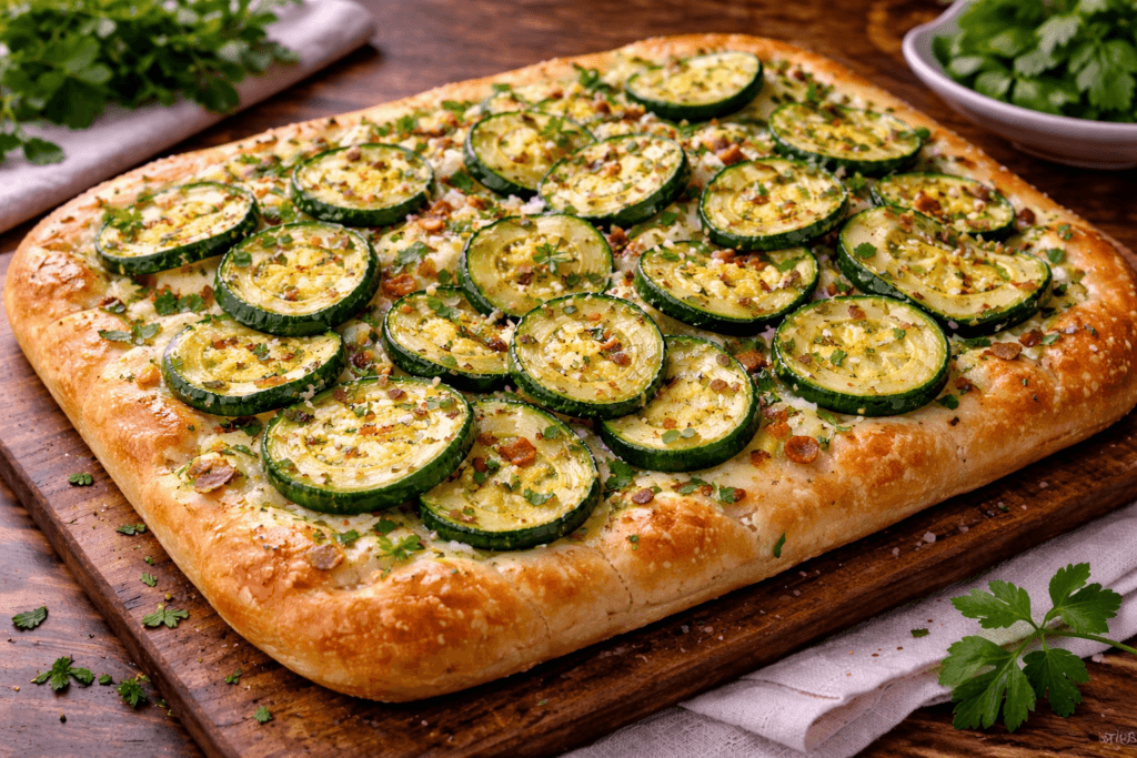 Focaccia con le zucchine