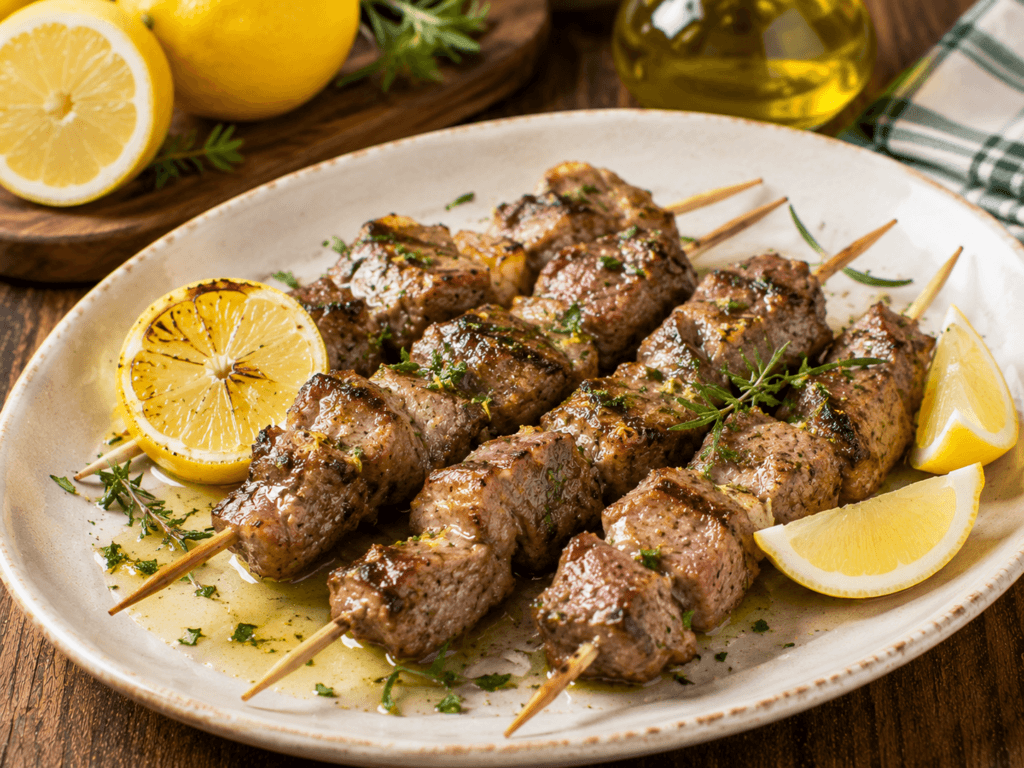 Spiedini di agnello al limone