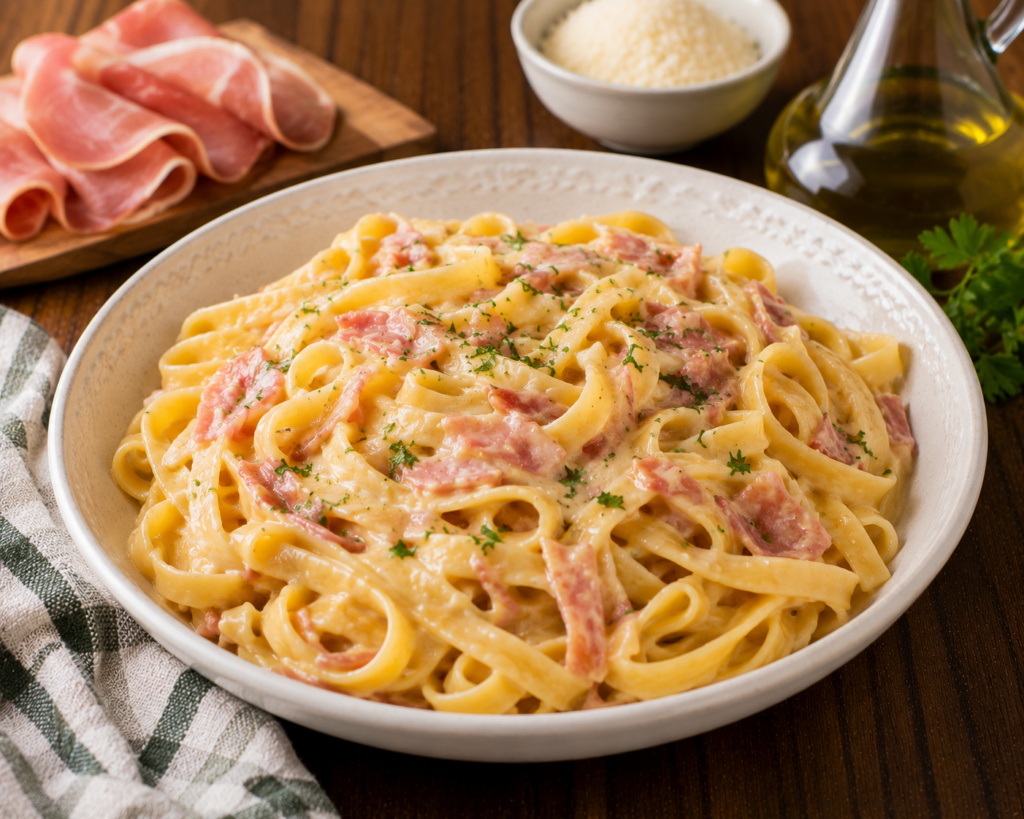 Tagliatelle al prosciutto