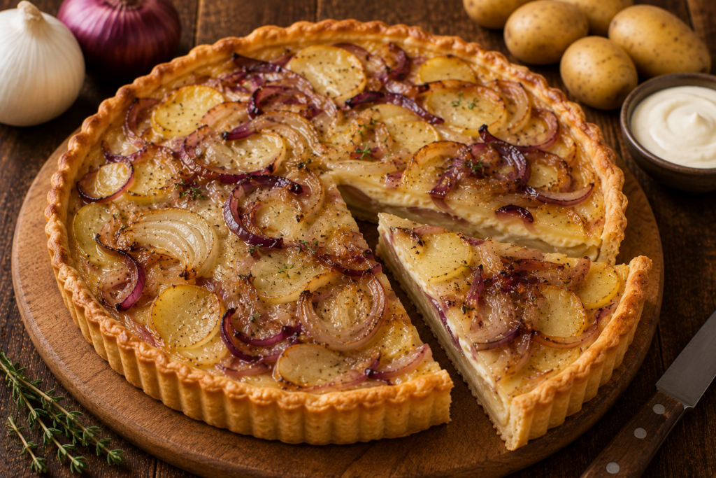 Torta salata con le cipolle