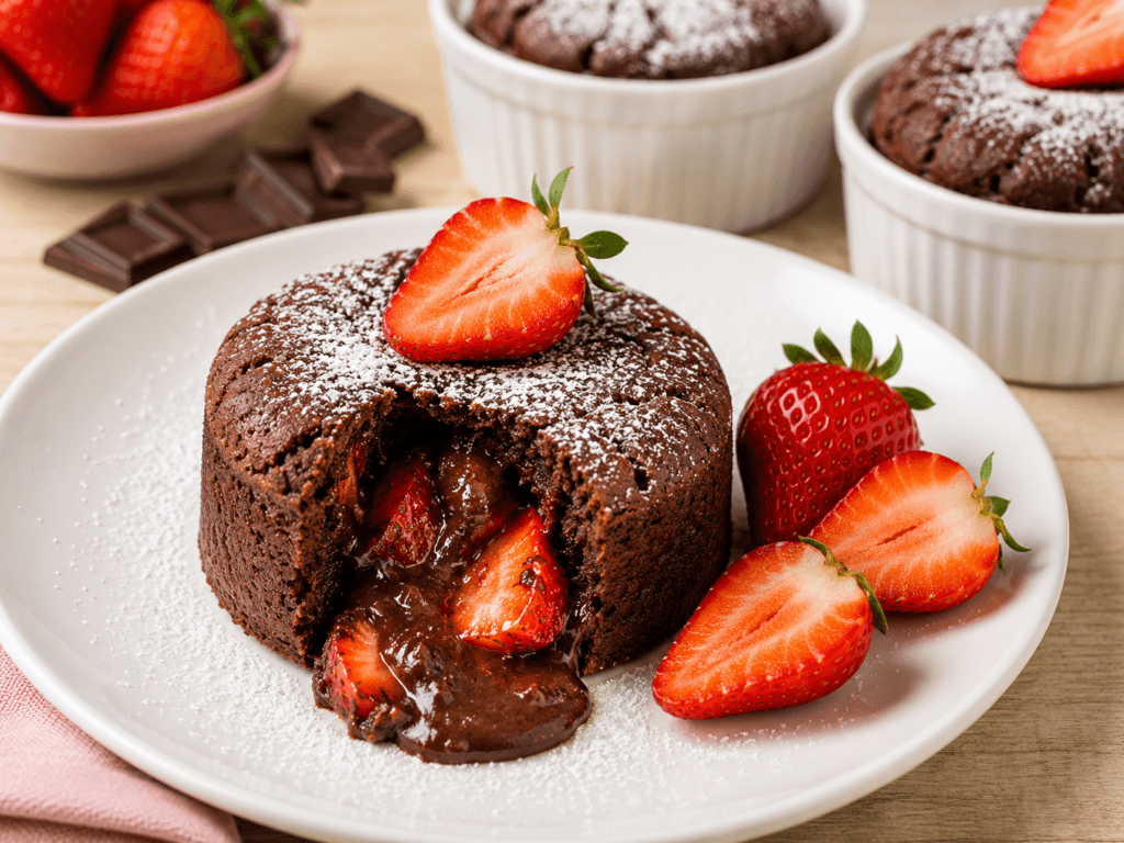 Tortini al cioccolato e fragole