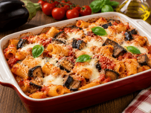 Pasta al forno con melanzane