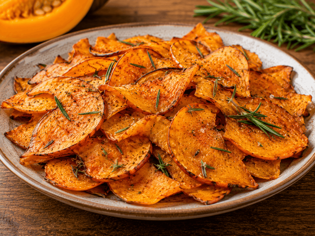 Patatine di zucca al rosmarino